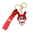 thumbnail image 1 of Porte-clés Frosted Rabbit Acrylique Rouge Délicat Anneau de Clé Moderne Fait à la Main Dessin Animé Pendentif Fait à la Main Accessoires Bonne Chance Nouvel An Cadeaux pour Hommes Type 1, 1 of 9