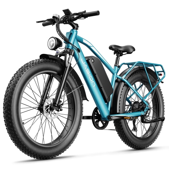 Jasion EB5 MAX Electric Bike for Adults with 1500W Peak Motor, 48V 15Ah Battery Electric Mountain Bike, 26" x 4.0" Fat Tire Ebike, Shimano 7-Speed Bicycle UL2849