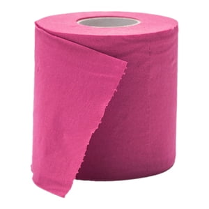 Papier à crêpe coloré - Papier toilette de nouveauté multicolore, Tissu de salle de bain durable pour le camping à domicile - Funny Party Decor Supplies, colorés petits rouleaux de papier Pink2