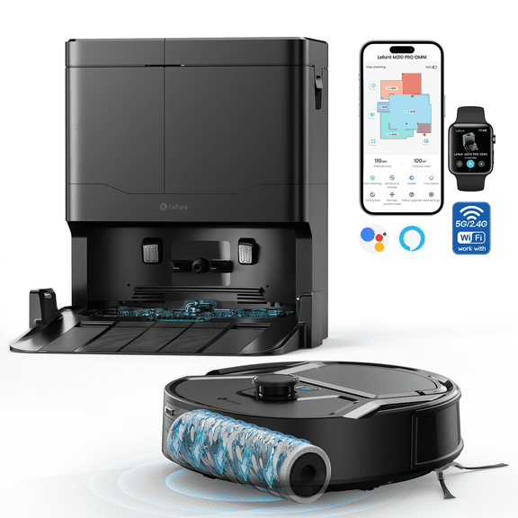 Lefant M265 Robot Vacuum and Mop Combo, 20000Pa Suction for Pet Hair,LiDAR Navigation & Obstacle Avoidance, Zero-Tangle Design