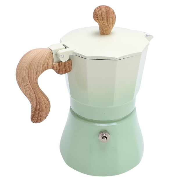 Aluminum Alloy Coffee Pot, Italian Coffee Maker 150ml Single Valve with Coffee Distributor Spoon for Rich Flavor Home Brewing