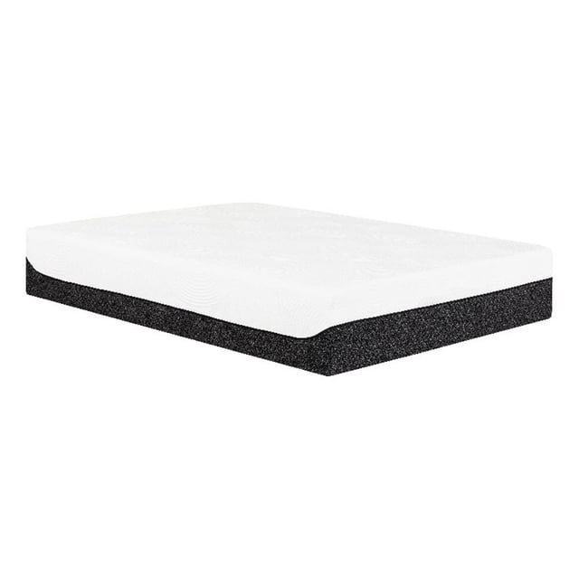 Pemberly Row 10" Gel Memory Foam Mattress + 2 Pillows - White Fabric