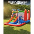 thumbnail image 4 of AKDSteel 5-In-1 Shark Inflatable Bounce House For Kids, Features Slide, Climbing Wall, Ball Pit, Basketball Hoop, And Water Pool, Durable Oxford Bouncy Castle For Outdoor/Indoor Birthday Fun, 4 of 7
