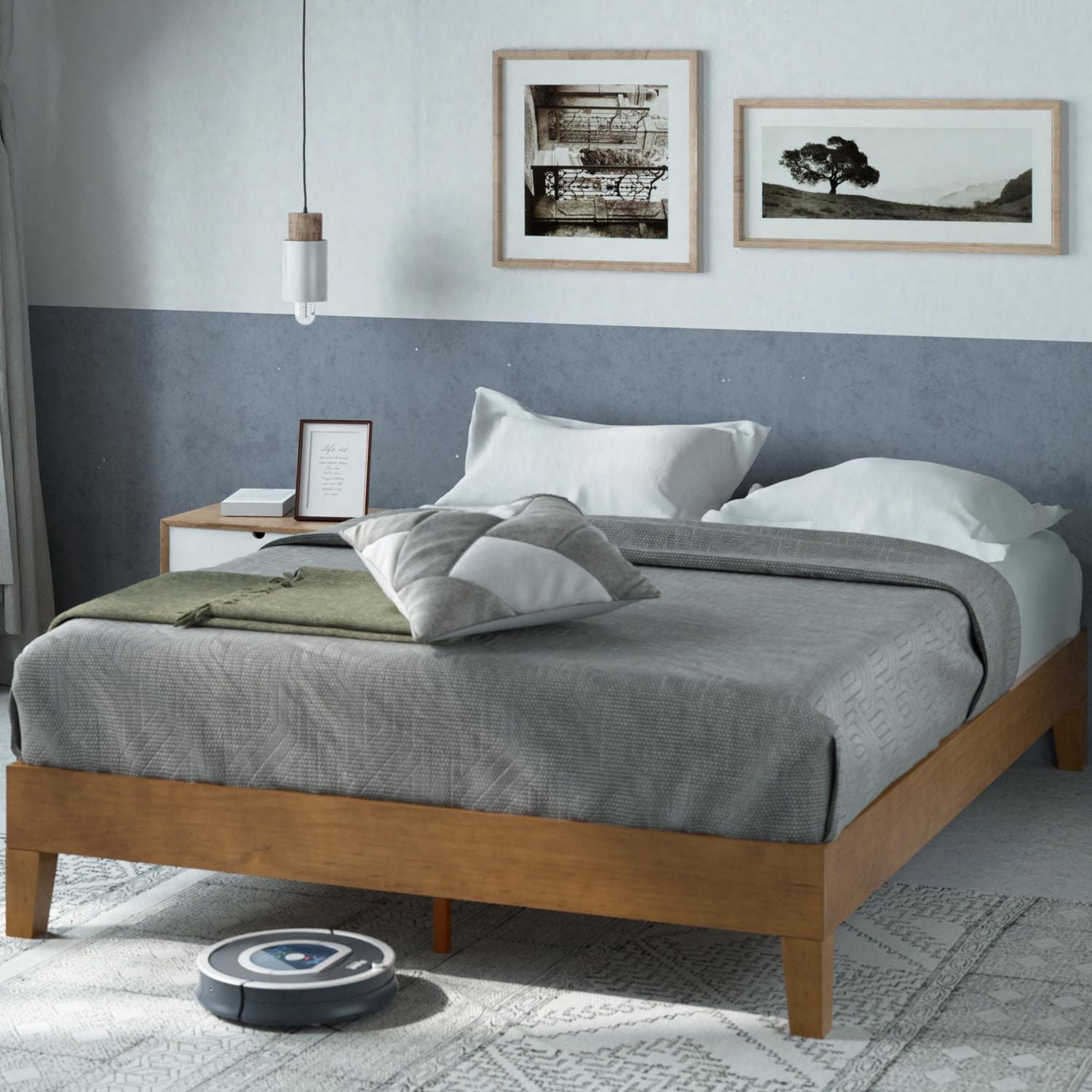 Zinus Alexis 12 inch Deluxe Wood Platform Bed Frame