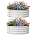 thumbnail image 1 of AKDSteel 2 - Pack Round Galvanized Raised Garden Bed - 2FT/3FT/4FT Sizes - Outdoor Flower & Vegetable Bed - Heavy - Duty & Open - Bottom Design, 1 of 9