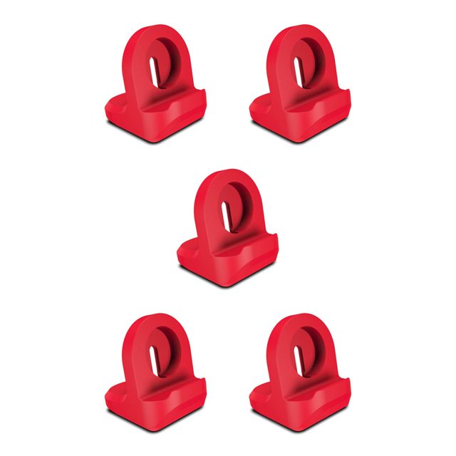 jesticaly Silicone Smartwatch Charging Stand Charger Holder Portable Support Base Home Bedroom Replacement for Watch Red 5Set
