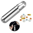 thumbnail image 2 of Porte-clés en Acier Inoxydable pour Voyage, Petit Contenant Portable, Poche, Pilulier, Solution de Rangement pour Sacs à Main, 2 of 6