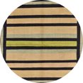 thumbnail image 1 of Ahgly Company Machine Washable Indoor Round Abstract Dark Brown Area Rugs, 3' Round, 1 of 7