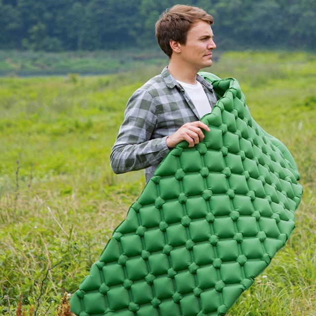 TopLLC Camping Inflatable Sleeping Mats Outdoor TPU Foot Padded Inflatable Beach Mat, Mois&ture-proof Picnic Mat