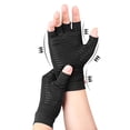 thumbnail image 5 of Copper Arthritis Compression Gloves Women Men Rheumatoid Arthritis Pain Relief Swelling Fingerless Compression Gloves, 5 of 5