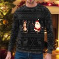 thumbnail image 1 of WILLBEST Mignon Zip Ups Hommes Automne et Hiver Décontracté Tendance Noël Imprimé Chandail à Capuchon à Col Rond, 1 of 3