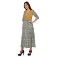 thumbnail image 2 of Moomaya Kurtis Imprimés Ligne A pour Femmes Kurta à Manches 3/4 Tunique d'Été, 2 of 5