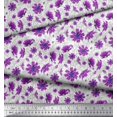 thumbnail image 3 of Soimoi Rayon Fabric Leaves & Cosmos Floral Print Fabric by the Yard 56 Inch Wide, 3 of 3