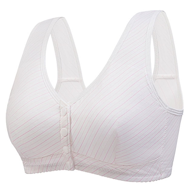 Tranfacy Women's Plus Size Bras,Front Closure Bra,Support Push Up Breathable Seamless Lightly Lined Bra Plus Size Front Close Wireless Bra