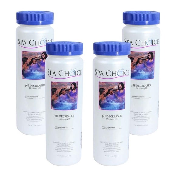 SpaChoice 1.5-Pounds 4-Pack Premium pH Decreaser for Hot Tub, 100% Sodium Bisulfate, Made in USA