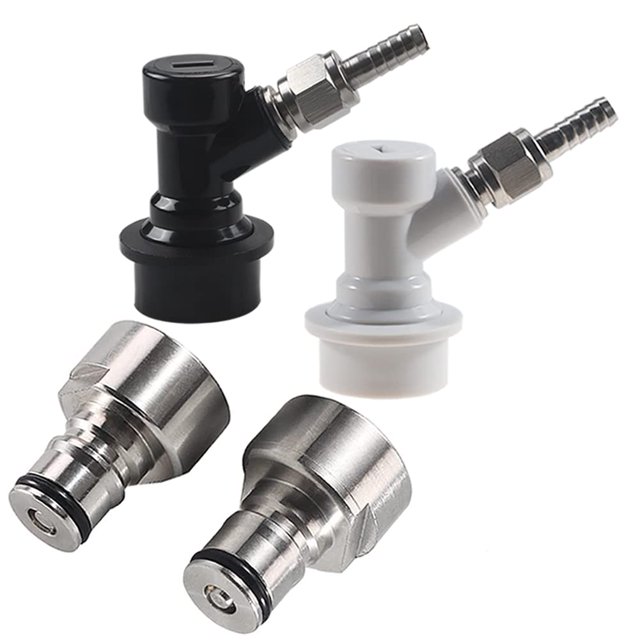 PERA Ball Lock conversion Kit for Sanke couplers Ball Lock Disconnect Set with Swivel Nut and Sankey coupler Adapter for gas and Liquid, Home Brewing Beer Kegging System