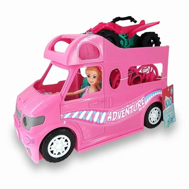 Kid Connection Ensemble De Jeu Autocaravane VR Avec Jeu De Poupée 11.5", 31 Pièces, Son Et Lumière