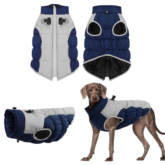 Hearth & Gear Warm Dog Winter Coat Dog Coat Dog Jacket With Built In Harness Windproof Dog Cold Weather Coats Reflective Turtleneck Large Dog Coat Dog Coats For Small Medium Pet Clothes for Small Dogs