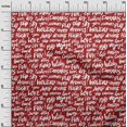 thumbnail image 3 of oneOone Tissu Popeline de Coton Rouge Texte Matériel de Couture Imprimé Tissu au Mètre 42 Pouces de Large-Dk, 3 of 5