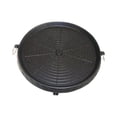 thumbnail image 2 of Luzkey Plaque de Cuisson BBQ Poêle de Gril BBQ Facile à Nettoyer Antiadhésive Poêle de Grillade Portable Plaque de Barbecue pour Camping Gril de Cuisinière BBQ Feu de Camp Ronde, 2 of 8