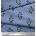 thumbnail image 3 of Soimoi Polyester Crepe Fabric Leaves & Floral Block Print Fabric by The Yard 52 Inch Wide, 3 of 3