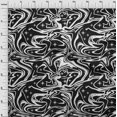 thumbnail image 4 of oneOone Viscose Chiffon Black Fabric Abstracts Craft Projects Decor Fabric Printed By The Yard 42 Inch Wide, 4 of 4
