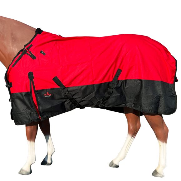 HILASON Red 52 in 600D Winter Waterproof Poly Pony Horse Blanket Red | Horse Blanket | Horse Turnout Blanket | Horse Blankets for Winter | Waterproof Turnout Blankets for Horses | Blankets for Horses