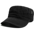 thumbnail image 1 of ORUYROP Classic Cotton Flat Top Military Cadet Cap,Army Hat, 1 of 6