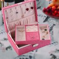 thumbnail image 4 of Chmadoxn Jewelry Boxes & Organizers Jewelry Box With Lock Jewelry Organizer Storage Case With 2-Layers Display For Earrings Bracelets Rings Watches Jewelry Boxs, 4 of 4
