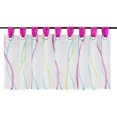 thumbnail image 1 of Window Curtain Sheer Voile Cafe Net Curtain with Loops Waves Pattern, Fabric,(Pink,H/B: 60/140 cm), 1 of 7