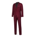 thumbnail image 1 of TIMIFIS Mens Suits 2 Piece Slim Fit Casual One Button Solid Suits for Mens Business Wedding Party Jacket Blazer & Pants SetFall, 1 of 5