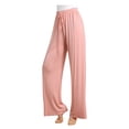 thumbnail image 1 of Diufon Straight Pants for Women Elastic High Waist Drawstring Pants Cotton Solid Color Lounge Wide Leg Pants, 1 of 5