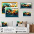 thumbnail image 4 of Designart Abstract Marble framed wall art decor, Marble framed wall decor, Transcendent Liquid Ink Orange and Blue I , Orange Modern Gold framed wall art, 40x30 inches Gold Frame, 4 of 5