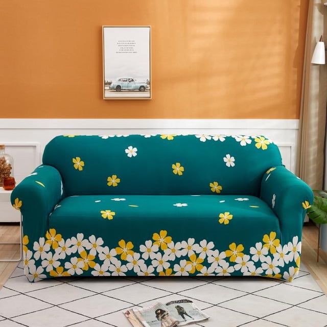 Stretch Sofa Cover Printed Couch Covers Elastic Sofa Slipcovers Cushion Couches Non Slip Soft Washable Furniture Protective Universal