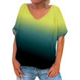 thumbnail image 1 of Posijego T-Shirts à Col en V pour Femmes, Chemise à Manches Courtes Imprimée, Pyjama Décontracté d'Été pour Femmes, 1 of 2