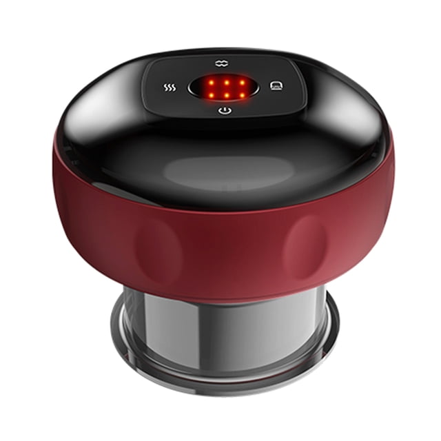stanreset Electric Cupping Suction Scraping Body Red Light Heating Automatic Shutdown Massage Adjustable School Office Thermal Massager Red 6 Gears Type 2