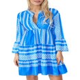 thumbnail image 1 of Robe Courte d'Été à Fleurs pour Femmes Boho Fluide Robes Courtes à Manches Longues Robe de Cocktail, 1 of 7