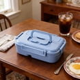 thumbnail image 4 of BUTASY Bento Box Plastic Lunch Box Simply Divided Lunch Box Outdoor Sealed Portable Fast Food Box Student and Office Worker Bento Box Lunch Box, 4 of 6