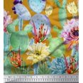 thumbnail image 3 of oneOone Cotton Cambric Fabric Floral & Cactus Panel Printed Craft Fabric BTY 56 Inch Wide, 3 of 3