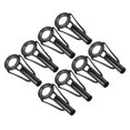 thumbnail image 1 of Unique Bargains 4.2mm Stainless Steel Fishing Rod Tip Repair Kit Pole Ring Guide Replacement, Black 8 Pack, 1 of 5