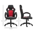 thumbnail image 3 of HOMCOM Chaise de Bureau Chaise d'Ordinateur Style Voiture de Course Style Voiture de Course, 3 of 10