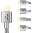 thumbnail image 1 of Buyer’s Point Ultra High Speed HDMI 2.1 Cable Dynamic HDR 1.8M (6ft) 8K 120Hz, 48Gbps, Dolby Vision, eARC Compatible with Apple TV, Nintendo Switch, Roku, Xbox, PS4, Projector Pack of 5 Gray, 1 of 7