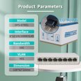 thumbnail image 1 of 5 8 Ports UTP RJ45 Gigabit Ethernet Switch 1000 Mbps Mini Network Switches VLAN Ethernet Splitter Lan Hub Switch 8Port 1000M EU PLUG, 1 of 6