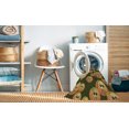 thumbnail image 2 of Ahgly Tapis Rond Lavable en Machine Intérieur Caramel Brun Transitionnel, 7 Pieds Rond, 2 of 7
