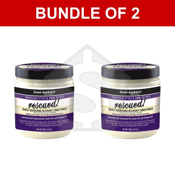 Bundle of 2 - AUNT JACKIE'S Grapeseed Rescued Thirst Quenching Recovery Conditioner (15oz)