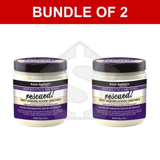 Bundle of 2 - AUNT JACKIE'S Grapeseed Rescued Thirst Quenching Recovery Conditioner (15oz)