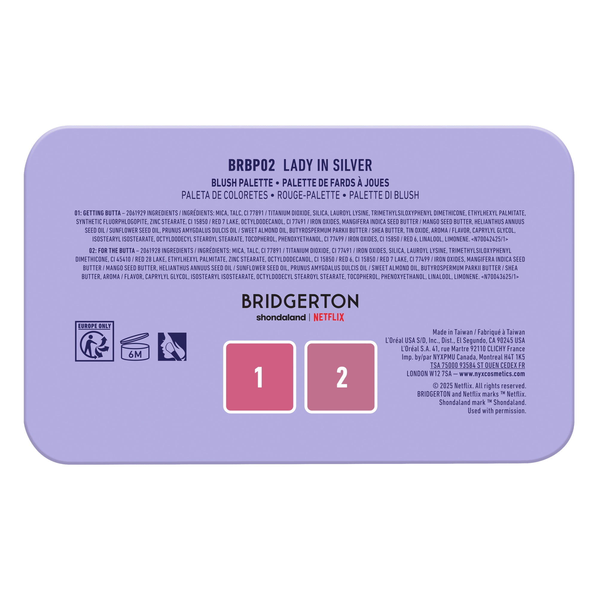 NYX Professional Makeup Palettes de fards à joues royal Bridgerton