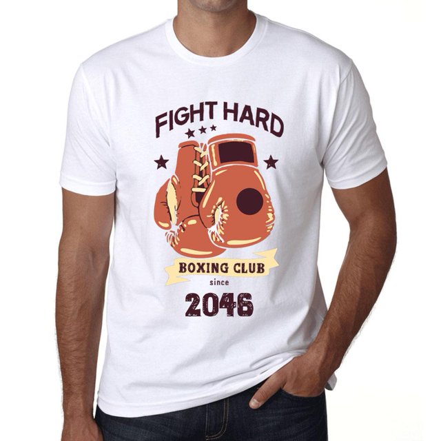 T-Shirt Graphique pour Hommes Club de Boxe Combat Dur depuis 2046