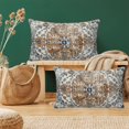 thumbnail image 2 of Boho Carpet Throw Pillow Cover Case Rug Boho Style Ethnic Design Throw Pillows Set of 2 Super Soft Pillow Covers 20x12 Inches Farmhouse Home Decor for Living Room Bedroom Sofa Couch Cushion Cover, 2 of 6