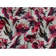 thumbnail image 4 of oneOone Viscose Jersey Red Fabric Florals Craft Projects Decor Fabric Printed By The Yard 60 Inch Wide, 4 of 4